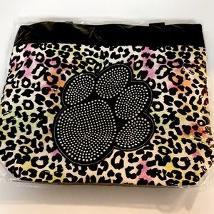 Leopard print design tote bag that includes a free black wallet